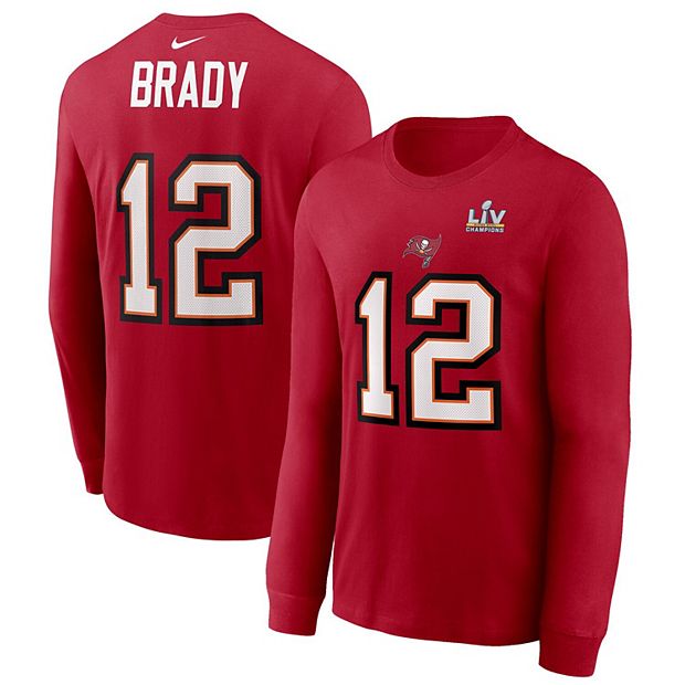 Men's Nike Tom Brady Red Tampa Bay Buccaneers Name Number