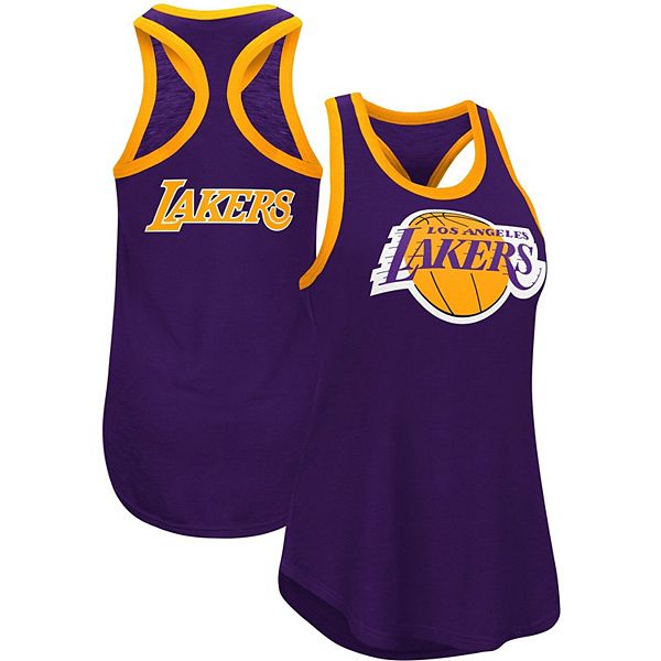 Women's G-III 4Her by Carl Banks Purple Los Angeles Lakers Showdown Burnout  Tank Top