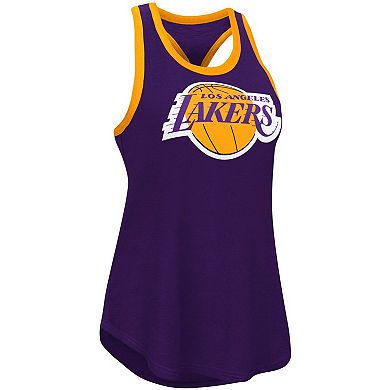 Women's G-III 4Her by Carl Banks Purple Los Angeles Lakers Showdown Burnout Tank Top