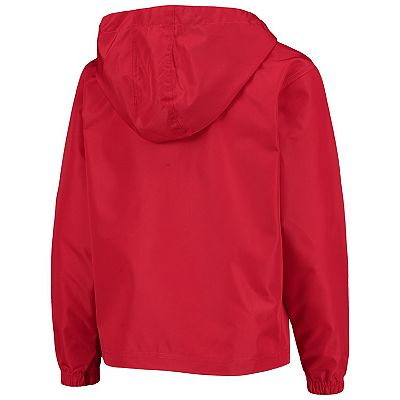 Youth Champion Scarlet Ohio State Buckeyes Pack Go Quarter Zip Windbreaker Jacket