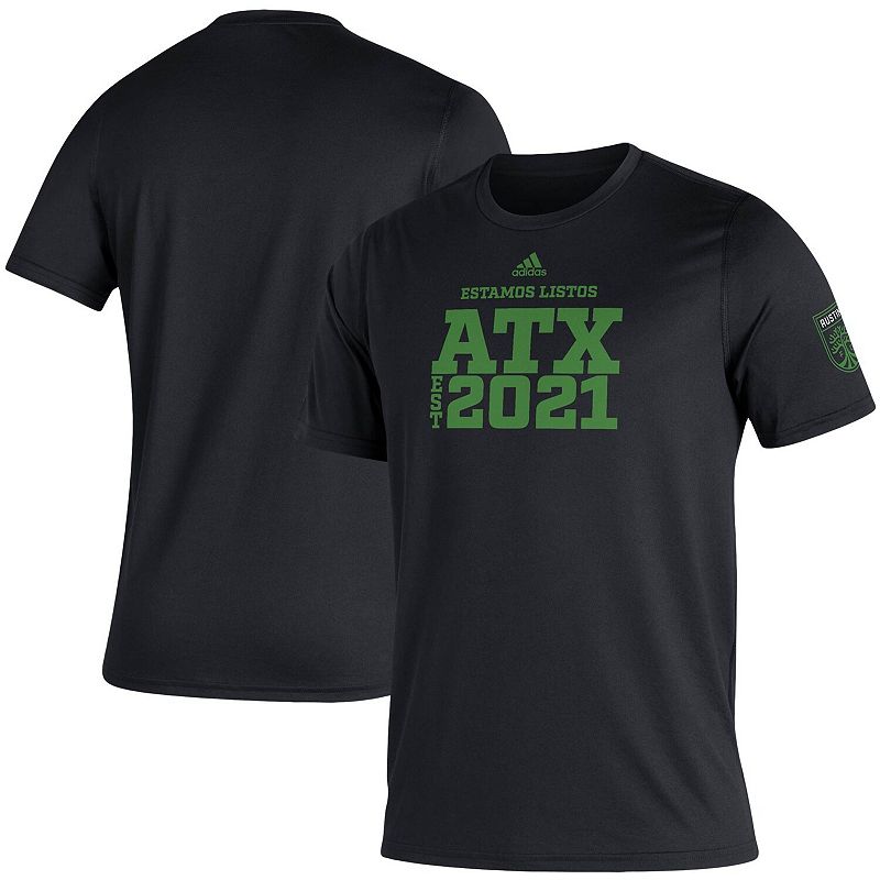 Mens adidas Black Austin FC Kickoff T-Shirt, Size: Medium