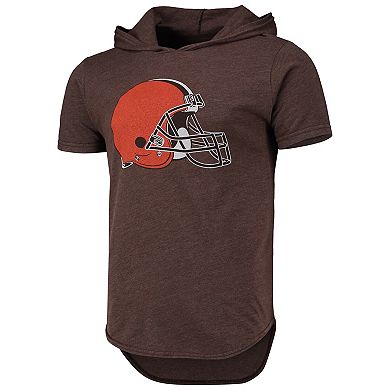 Men's Fanatics Branded Nick Chubb Brown Cleveland Browns Player Name & Number Tri-Blend Hoodie T-Shirt