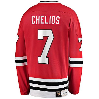 Men s Fanatics Branded Chris Chelios Red Chicago Blackhawks Premier Breakaway Retired Player Jersey