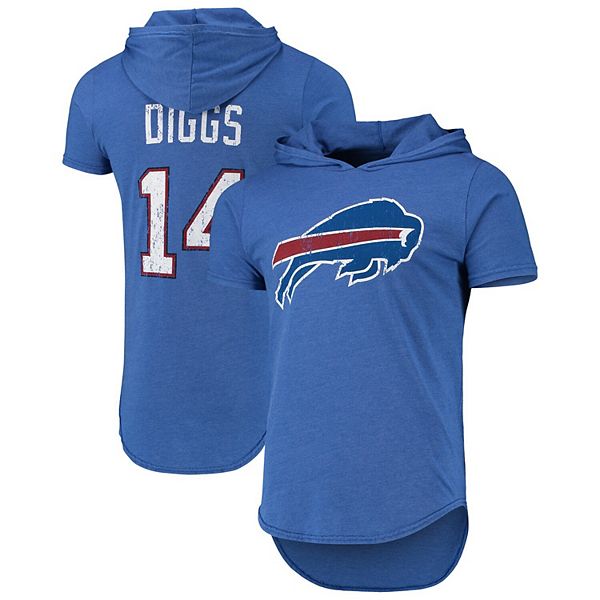 Men's Buffalo Bills Stefon Diggs Red Player Name & Number Tri-Blend Hoodie  T-Shirt