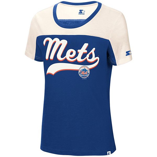 Women's New York Mets Starter Royal/White Kick Start Historic Logo T-Shirt