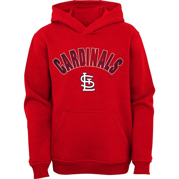 Youth Red St. Louis Cardinals Defense Pullover Hoodie with Face Covering