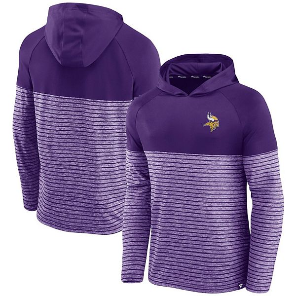 Men's Fanatics Branded Purple Minnesota Vikings Line Up Shadow Stripe Long  Sleeve Hoodie T-Shirt