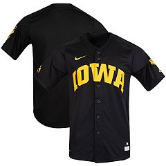 Men's Colosseum Black Iowa Hawkeyes Free Spirited Mesh Button-Up Baseball  Jersey
