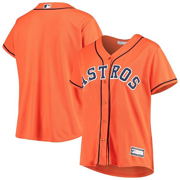 Women's Houston Astros Majestic Orange Alternate Official Cool Base Replica  Jersey