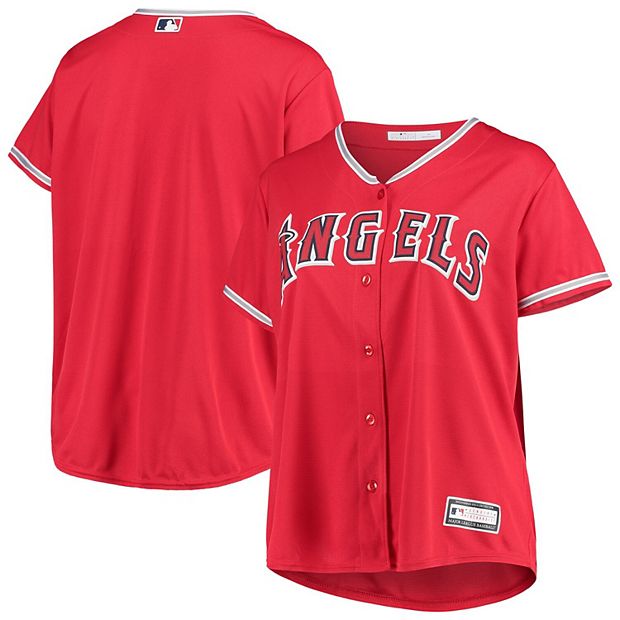Women's Red Los Angeles Angels Plus Size Alternate Replica Team Jersey