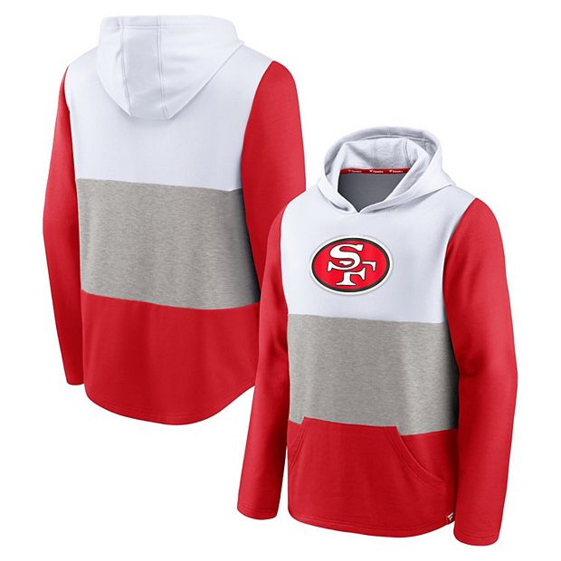 Women's Fanatics Branded Scarlet San Francisco 49ers Over Under Pullover Hoodie