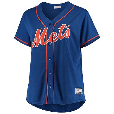 Women's Royal New York Mets Plus Size Alternate Replica Team Jersey