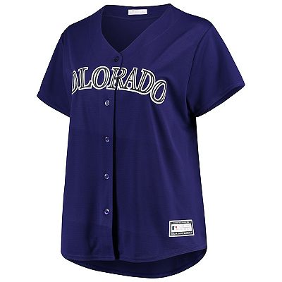 Women's Purple Colorado Rockies Plus Size Alternate Replica Team