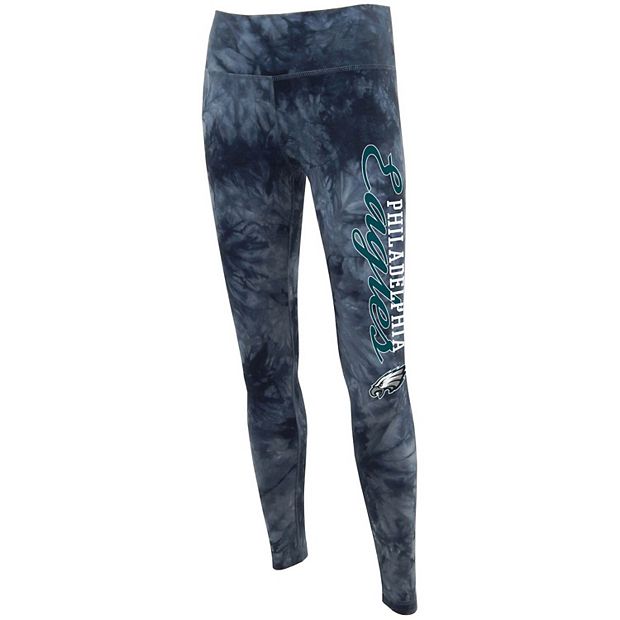 Women's Concepts Sport Black Philadelphia Eagles Burst Tie Dye Leggings