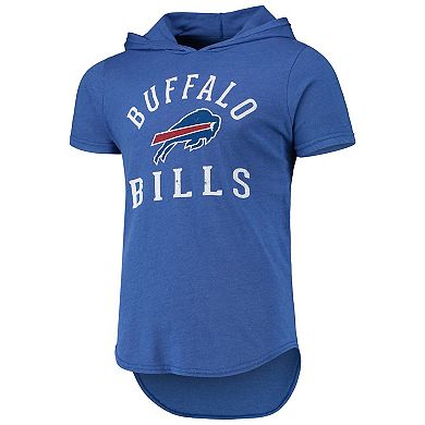 Men's Fanatics Branded Heathered Royal Buffalo Bills Field Goal Tri-Blend Hoodie T-Shirt