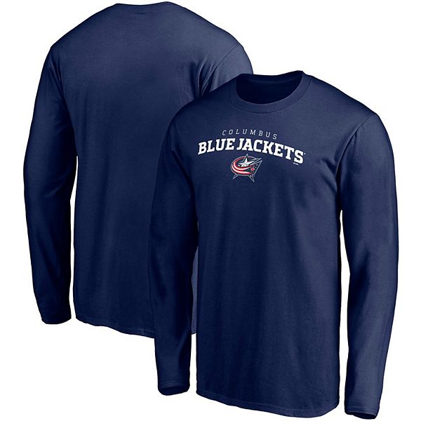 Men s Fanatics Branded Navy Columbus Blue Jackets Team Logo Lockup