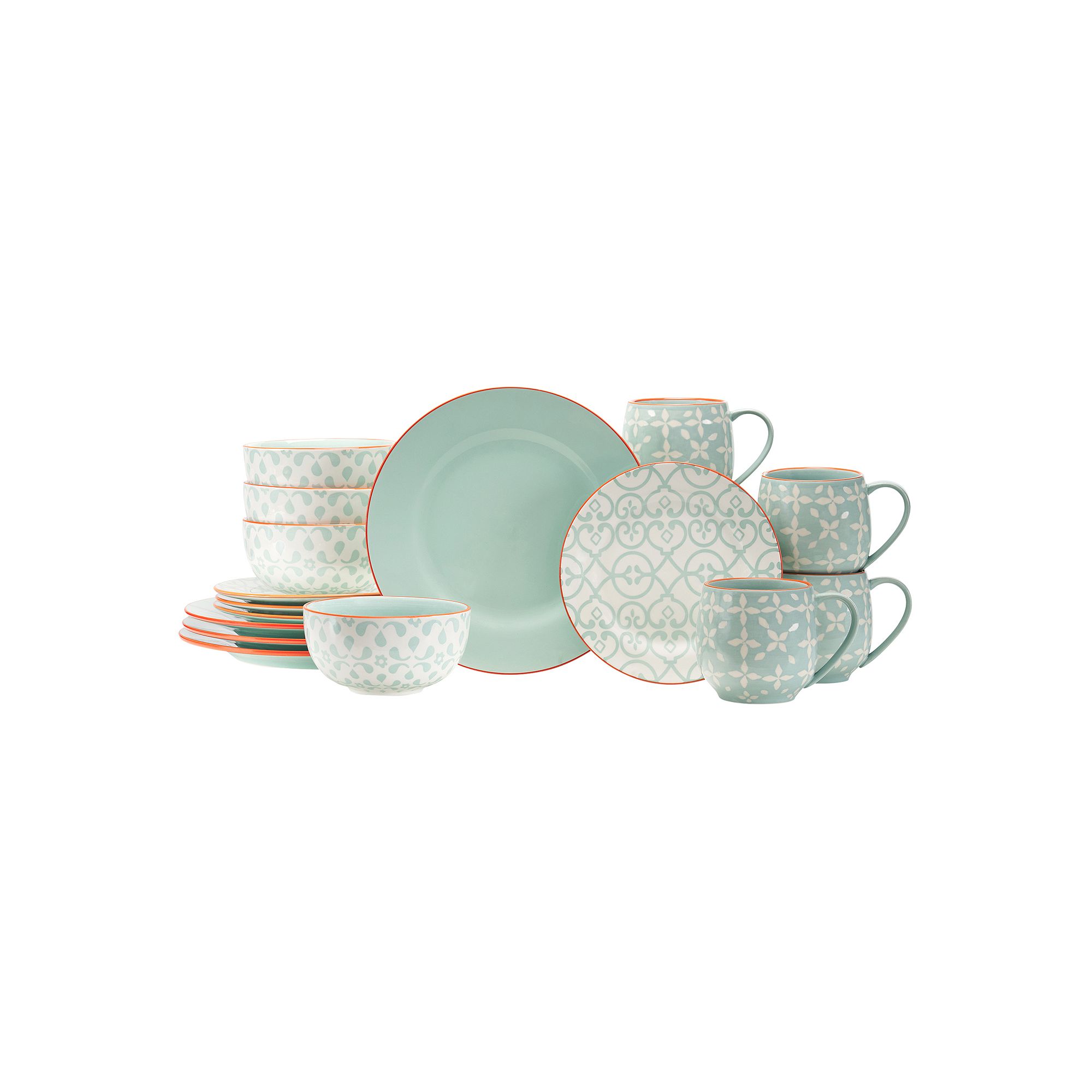 Baum Alara Mint 16-pc. Dinnerware Set, Green
