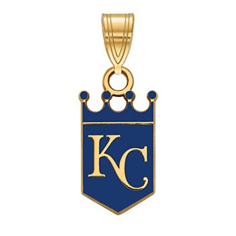 LogoArt Sterling Silver Kansas City Royals Small Enameled Pendant