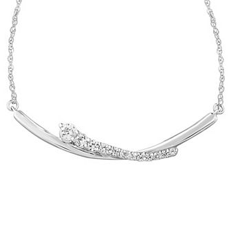 Sterling Silver Lab-Created White Sapphire Necklace