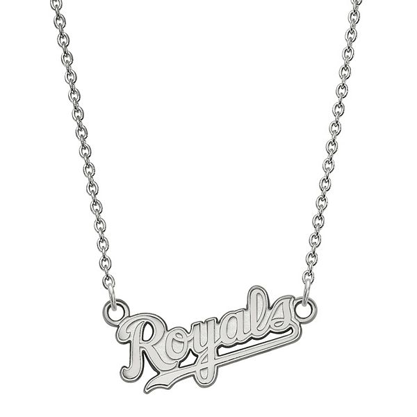 LogoArt Sterling Silver Kansas City Royals Small Pendant Necklace