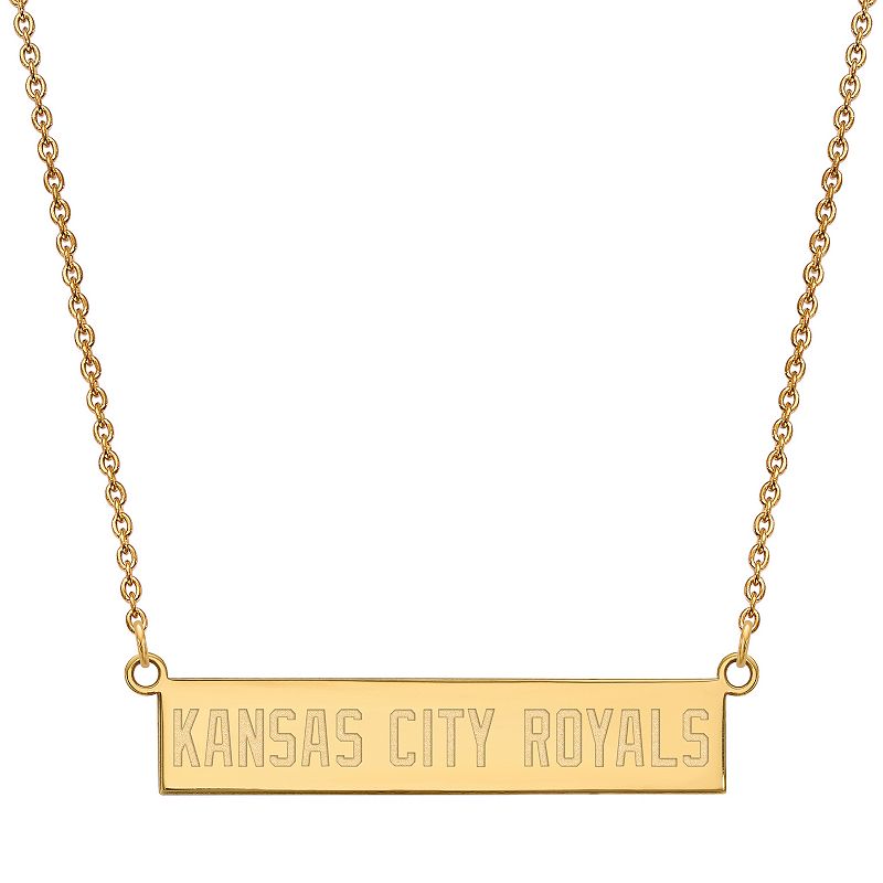 LogoArt Sterling Silver Kansas City Royals Small Bar Necklace, Womens, Siz