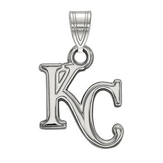 LogoArt 10k White Gold Kansas City Royals Small Pendant