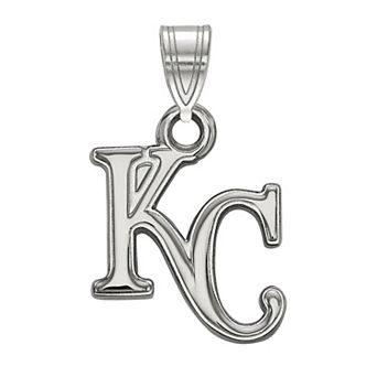 LogoArt 10k White Gold Kansas City Royals Small Pendant