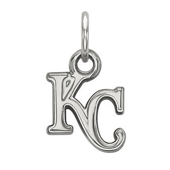 LogoArt 10k White Gold Kansas City Royals Mini Pendant