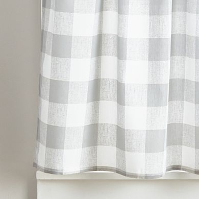 Curtainworks Buffalo Check Rod Pocket Valance and Tier Set