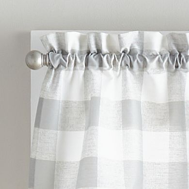 Curtainworks Buffalo Check Rod Pocket Valance and Tier Set