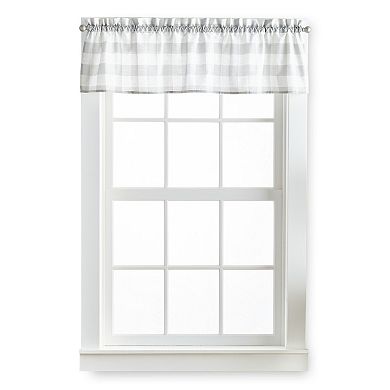 Curtainworks Buffalo Check Rod Pocket Valance and Tier Set