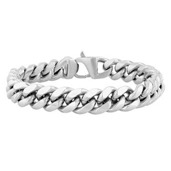 Steel Nation Stainless Steel Curb Link Chain Bracelet