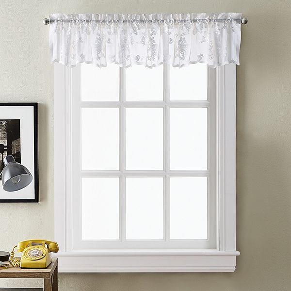 Curtainworks Sibella Lace Rod Pocket Valance