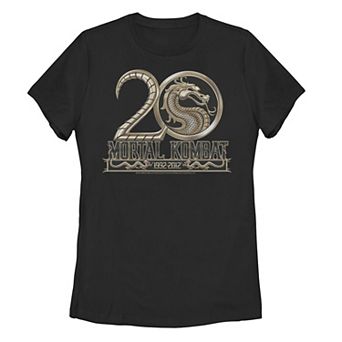 Juniors' Mortal Kombat 20th Anniversary Logo Tee