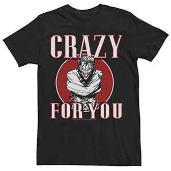 Big & Tall DC Comics Batman Joker "Crazy For You" Love Tee