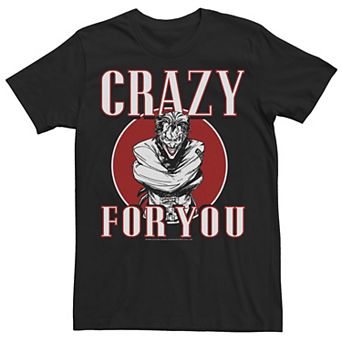 Big & Tall DC Comics Batman Joker "Crazy For You" Love Tee