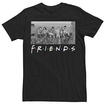 Big & Tall Friends TV Show Title Logo Group Skyline Portrait Tee