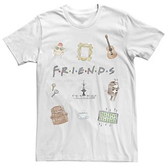 Big & Tall Friends TV Show Classic Logo Icons Tee