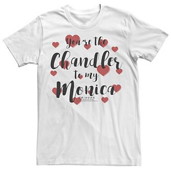 Big & Tall Friends TV Show "You're The Chandler To My Monica" Hearts Tee