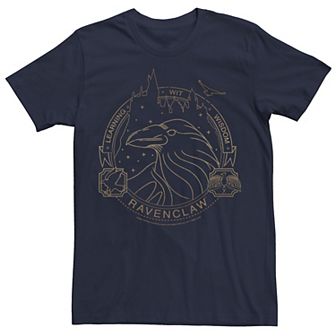 Big & Tall Harry Potter Ravenclaw Line Art Logo Tee