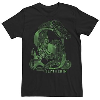 Big & Tall Deathly Hallows 2 Slytherin Green Hue Logo Tee