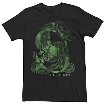 Big & Tall Deathly Hallows 2 Slytherin Green Hue Logo Tee