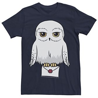 Big & Tall Harry Potter Hedwig Cute Cartoon Portrait Tee