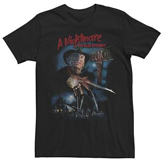Big & Tall A Nightmare On Elm Street Freddy Poster Fade Tee