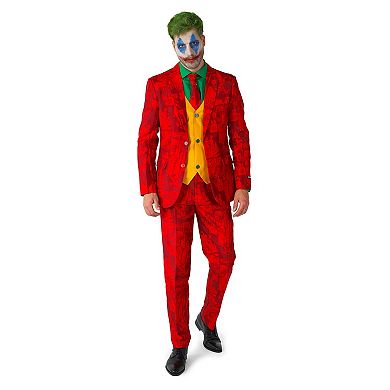 Men's Suitmeister DC Comics Scarlet Joker Halloween Slim-Fit Novelty Suit & Tie Set