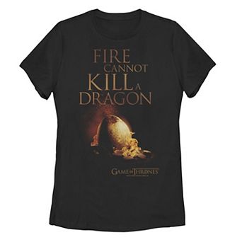 Juniors' Game of Thrones Fire Cannot Kill A Dragon Graphic Tee