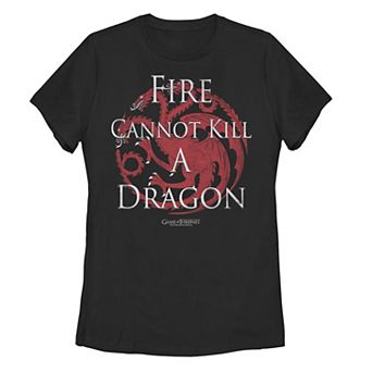 Juniors' Game of Thrones Targaryen Fire Cannot Kill A Dragon Graphic Tee