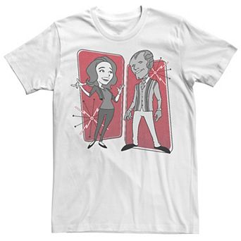 Men's Marvel WandaVision Retro Panels Red Design Tee