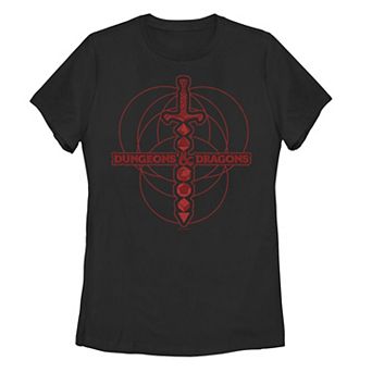 Juniors' Dungeons & Dragons Dice Sword Logo Graphic Tee