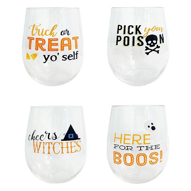 Funny Gift Halloween Stemless Wine Glass - Pourtions